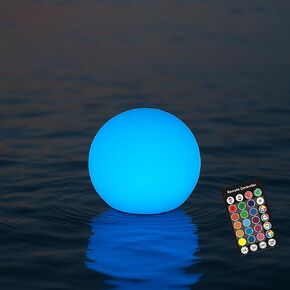 LED Ball Light,3-Inch Cordless Orb Light with Remote,16 Color Changing Night Light for Kids,Rechargeable Mood Lamp,IP68 Waterproof for Bath Tub Shower,Party,Christmas Decor