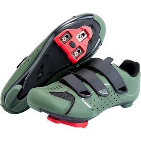 Mens Cycling Shoes for Peloton Size 7 to 15 - Compatible with 2 Bolt SPD Clips Indoor Cycling Spin Shoes with 3 Bolt Look Delta - for Outdoor Road Bike Riding