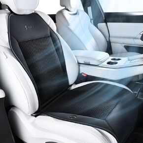 FLORICH Cooling Car Seat Covers with Blowing & Suction, 12V-24V Cooling Ventilated Car Seat Cushion with 8 Turbo Fans 3-Speed Adjustable Universal Fit for Car SUV Truck Van for Summer Driving