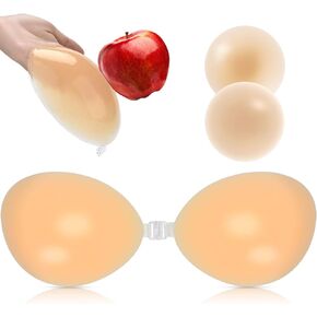 Nimiah Double Sided Adhesive Bra Push-up - Strapless Silicone Sticky Boobsfor Women Invisible Stick on Both Sides