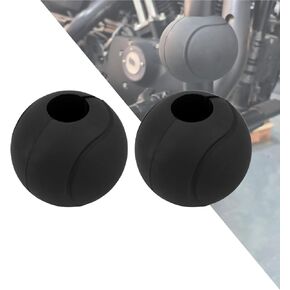 HDBUBALUS Motorcycle 1"-1.25" Engine Guard Rubber Ball Bumper Spherical Crash Protector Drop Cushion Ball Fit for Harley Yamaha Suzuki Black