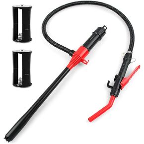 Knoweasy Battery-Powered Transfer Pump, Portable Electric Siphon for Gas, Diesel, Water, 2.2 GPM Flow, 16-Inch Tube Fits 3-5 Gal Cans, Multi-Purpose Fluid Extractor and Oil Mover