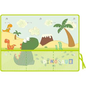 ظل نافذة السيارة ، ستارة مركبة Sunshade مع جيوب التخزين وأكواب الشفط للطفل ، ونمط الرسوم المتحركة غطاء الحماية من أشعة الشمس الداخلية ، Universal لشاحنات سيدان سيارات الدفع الرباعي (الديناصورات)