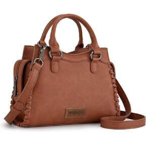 Wrangler Top Handle Bag for Women Woven Satchel Handbag