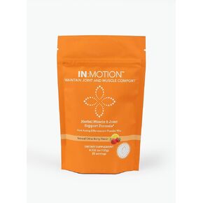 In:TotalWellness In:Motion Natural Herbal Muscle and Joint Comfort Formula, 20 Serving Pouch, Citrus Berry Flavor, Corydalis, Tumeric, Ginger + 9 More Adaptogens & Herbs, Clinically Proven Ingredients