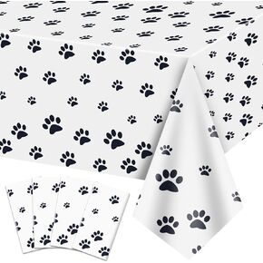 عبوتان من مفارش المائدة المطبوعة بمخالب الجرو، غطاء طاولة بلاستيكي أزرق للاستعمال مرة واحدة مقاس 51 × 87 بوصة لتزيين الحفلات بطابع الحيوانات الأليفة من أجل مستلزمات حفلات أعياد ميلاد القطط والكلاب، مما يتيح مستلزمات الحفلات in Kuwait