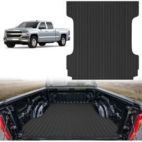 Nilight Truck Bed Mat 5.7FT for 14-18 Chevrolet GMC 1500 & 25-19 2500 3500 HD Crew Cab, Heavy-Duty Rubber Cargo Bed Liner Mat for 2014-2019 Chevy Silverado GMC Sierra Crew Cab, All Weather Protection