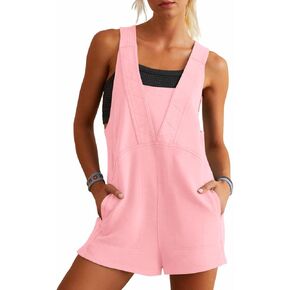 Cicy Bell Womens Summer Casual Romper Sleeveless Athletic Trendy Short Jumpsuit Workout Loose Fit Outfits