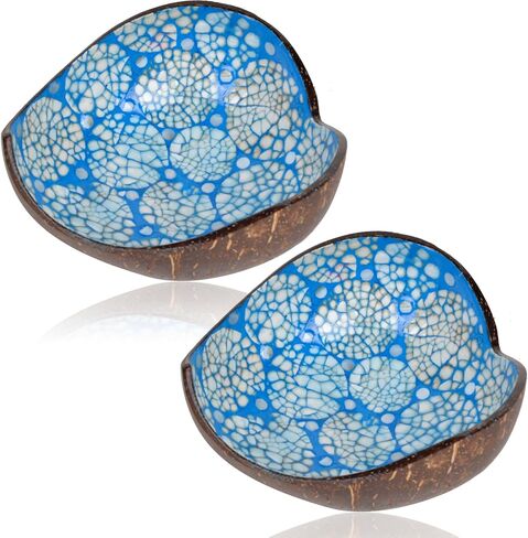 Coconut Bowls Decorative Candy Dish - Heart Acai Bowl, Natural Wooden Candy Dish, Key Bowl Holder for Entryway Table, Yogurt Smoothie Nuts Dessert Container, Rice Fruits Dry Snack Storage Shell Bowls in Saudi Arabia