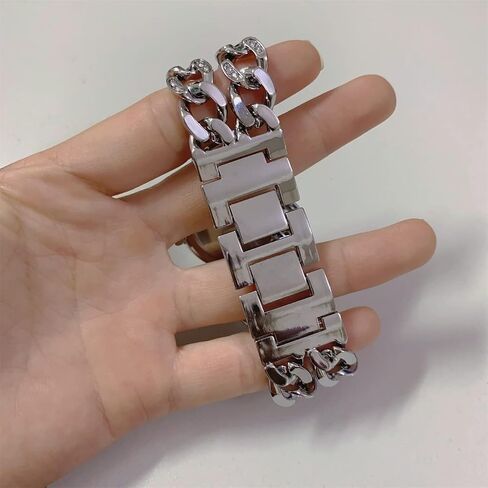 CdyBox Lady Diamond Watch Women Chain Link Watch Bracelet Model Quartz Wirstwatch Bracelet Jewelry in Kuwait