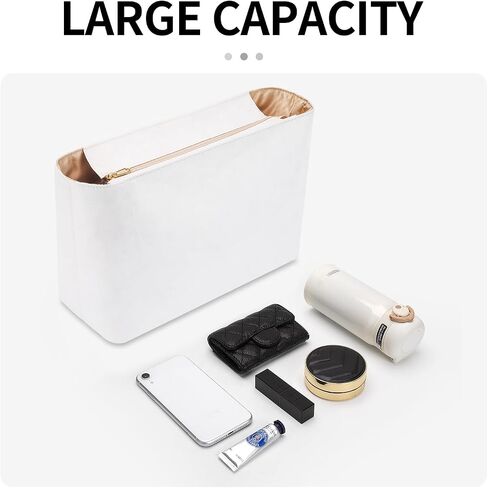 Tote Bag Organizer Insert Compatible with Geya Sain Louis GM Bag, Dupont Paper Purse Inner, Makeup Liner HandBag Shaper (White, GM) in Saudi Arabia