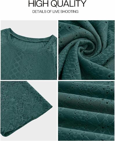 JUSTFASHIONNOW Womens Summer Tops Trendy 2025 Cute Eyelet Embroidery Blouses Short Sleeve Tshirts Beach Vacation Fashion in Saudi Arabia