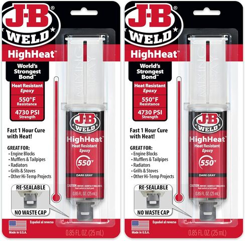 J-B Weld High Heat Syringe, Dark Grey - 25ml 2 Pack in Saudi Arabia