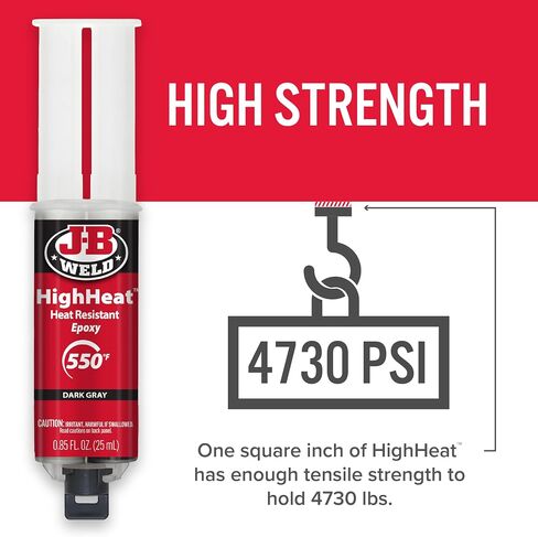 J-B Weld High Heat Syringe, Dark Grey - 25ml 2 Pack in Saudi Arabia