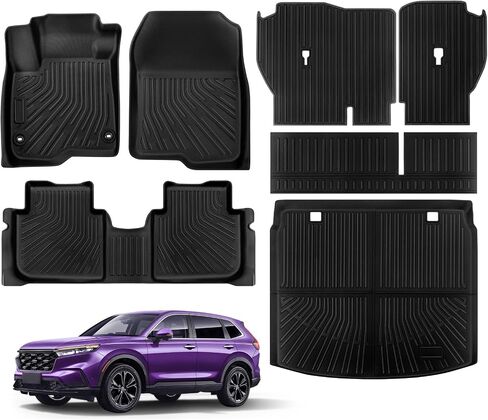 Floor Mats for Honda CR-V 2025 2024 2023 (Not Hybrid) Full Sets CRV All Weather Floor Mats for Honda CR-V Accessories 2025-2023 TPE Back Seat Cover Protector Trunk Frunk Mat in Saudi Arabia
