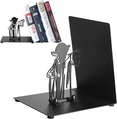 Master Yoda Force Metal Bookend, Black Metal Bookend,Double-Sided Yoda Pattern, Creative Gift for Star War Lovers,Decor for Home, Office & Kids Room (Master) in Saudi Arabia
