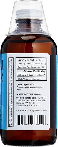 Colloidal Silver Liquid | 500 ppm, Extra Strength (8 oz) with Spray Bottle | Immune & Stem Cell Support | Wound Care & Superior Healing in Saudi Arabia