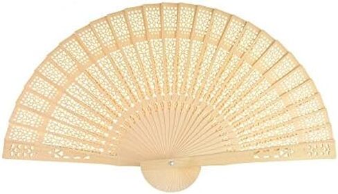 Sandalwood Fan (Set of 50 pcs) Wedding Favors&Birthday Gifts&Christmas Gift-Sunflower in Kuwait