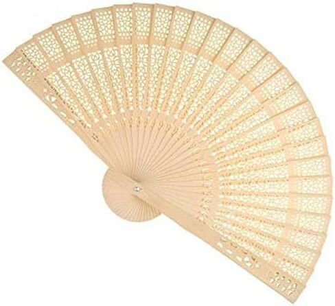 Sandalwood Fan (Set of 50 pcs) Wedding Favors&Birthday Gifts&Christmas Gift-Sunflower in Kuwait