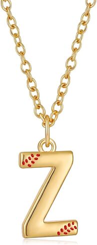 قلادة أولية للكرة اللينة للنساء الفتيات ، الذهب A-Z Lettern Netlace Softball Baseball Mom Homeed Jewelry Gifts in Kuwait