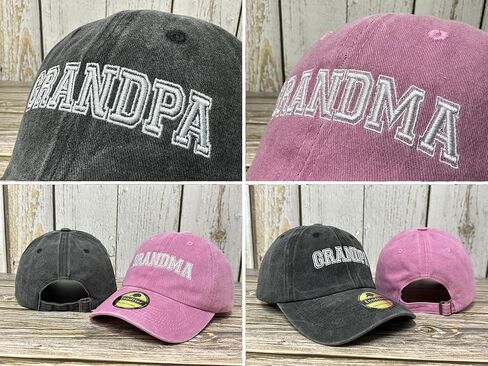 Embroidered Hats for Uncle Auntie Grandpa Grandma Mama Mini in Saudi Arabia
