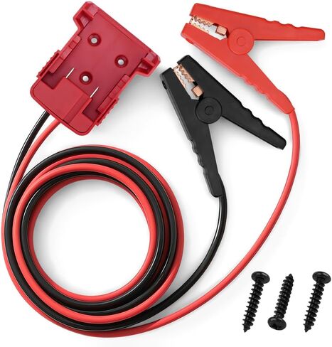 مشابك كابلات الطائر مع محول لبطاريات ليثيوم أيون Milwaukee 18V ، 12AWG 6ft كابلات معززة السيارات الثقيلة ، طوارئ بطارية محمولة طوارئ لبطاقة الطاقة in Saudi Arabia