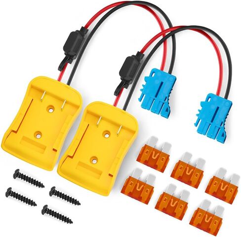 مشابك كابلات الطائر مع محول لبطاريات ليثيوم أيون Milwaukee 18V ، 12AWG 6ft كابلات معززة السيارات الثقيلة ، طوارئ بطارية محمولة طوارئ لبطاقة الطاقة in Saudi Arabia