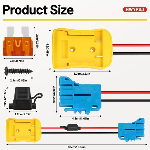 مشابك كابلات الطائر مع محول لبطاريات ليثيوم أيون Milwaukee 18V ، 12AWG 6ft كابلات معززة السيارات الثقيلة ، طوارئ بطارية محمولة طوارئ لبطاقة الطاقة in Saudi Arabia