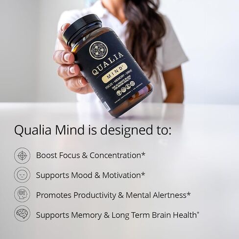 QUALIA MIND | The Ultimate Blend For Brain Health* | Doctor-Formulated Nootropic To Fuel Focus & Concentration* | Supports Long Term Brain Health| Maintain Drive & Productivity | 2 Week Supply in Saudi Arabia