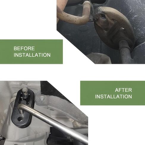 2 PCS Car 4-hole Exhaust Pipe Hook, High-density Rubber Insulation Shock-absorbing Bushing Muffler Hanger, Non-destructive Installation Exhaust Bracket Accessories, for Most Cars (Black) in Kuwait