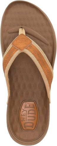 Hey Dude Men's Myers Flip Classic Black/Black | Men's Shoes | Men Slip-on Sandals | Comfortable & Light-Weight in Saudi Arabia
