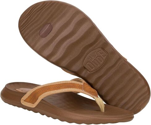 Hey Dude Men's Myers Flip Classic Black/Black | Men's Shoes | Men Slip-on Sandals | Comfortable & Light-Weight in Saudi Arabia