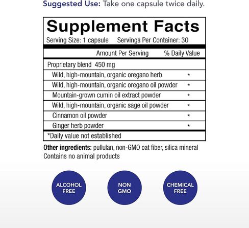 Physician's Strength Oregacillin - 30 Capsules - Multiple Spice Extract - Respiratory Health Support - 30 Servings in Saudi Arabia