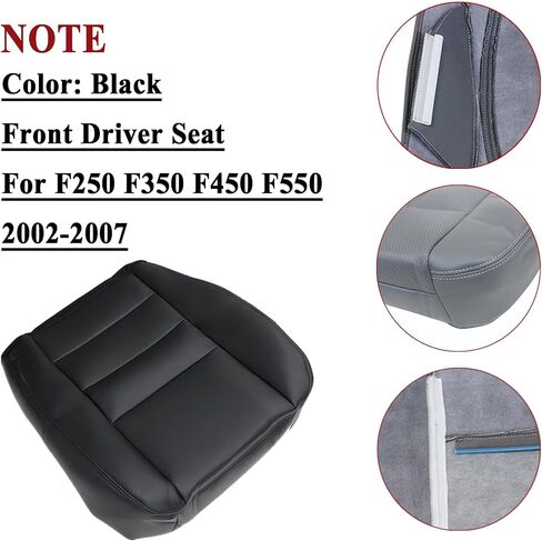 سائق NLQR وجانب الراكب أسفل وأعلى خلفية مقعد البديل يغطي الجلد الدقيق تان متوافق مع فورد F250 F350 F450 F550 Lariat 2002 2003 2004 2005 2007 in Saudi Arabia