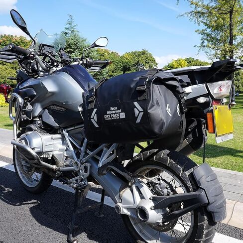 Motorcycle Saddle Bags Tail Bag, 30L Roll-top Waterproof Motor Detachable Side Trunk Bag, Motor Panniers Luggage Bag for Bike Motorcy in Saudi Arabia