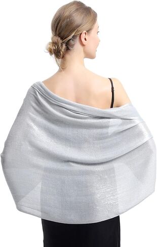 Sparkly Metallic Shawls and Wraps,Women's Glitter Pashmina Shawl Scarf forformal Evening Party Dresses in Kuwait