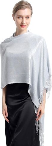 Sparkly Metallic Shawls and Wraps,Women's Glitter Pashmina Shawl Scarf forformal Evening Party Dresses in Kuwait