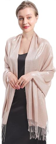 شالات ولفات معدنية سباركلي ، بريق البلاتر البشمينا شال شال in Kuwait