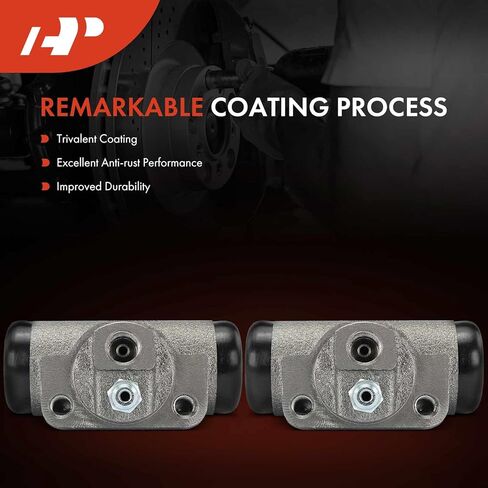 A-Premium Rear Drum Brake Wheel Cylinder Compatible with Select Ford and Mazda Models - Ranger, B2300, B3000, B4000, 1995 1996 1997, 2-PC Set - Replace# ZZM126610, F57Z2261A in Kuwait