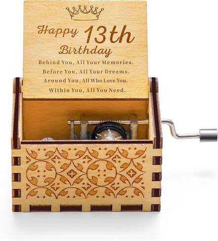 هدايا عيد ميلاد 85 للنساء الرجال - صندوق الموسيقى الخشبي - عرض مخصص لمدة 50 عامًا - أفكار هدايا لها له in Kuwait