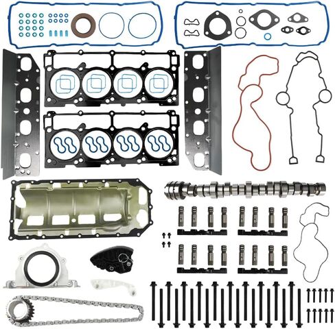 MDS LFTERS KIT و CAMSHAING KIT & TIMENG CHIN و OIL PAN PAN GASKET RELECTEL LEGENUL ATMINGE CINCENT مع JEEP GRAND Cherokee Chrysler 300 Aspen RAM 1500 Durango 2009-2015 5.7L 53022263AE HEMI in Saudi Arabia