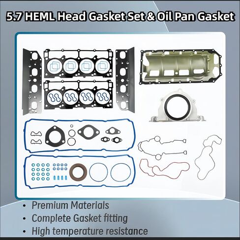 MDS LFTERS KIT و CAMSHAING KIT & TIMENG CHIN و OIL PAN PAN GASKET RELECTEL LEGENUL ATMINGE CINCENT مع JEEP GRAND Cherokee Chrysler 300 Aspen RAM 1500 Durango 2009-2015 5.7L 53022263AE HEMI in Saudi Arabia