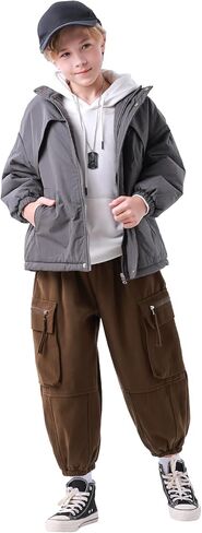 Erasers&pencils Boys Cargo Joggers Pants Elastic Waist Casual Jogging Trousers Bottom for Kids 3-8Years in Saudi Arabia