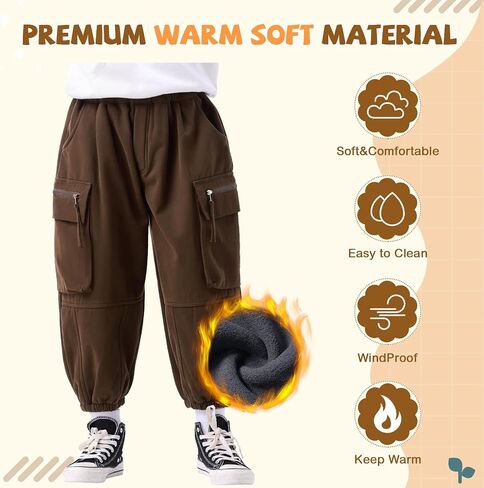Erasers&pencils Boys Cargo Joggers Pants Elastic Waist Casual Jogging Trousers Bottom for Kids 3-8Years in Saudi Arabia