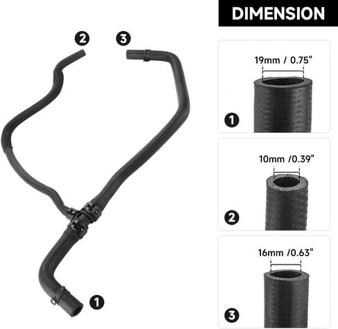 HVAC Heater Inlet Hose Assembly Heater Core Hose - Compatible for Dodge Charger 2011-2021 for Dodge Challenger 2011-2021 for Chrysler 300 2011-2020 - Replace Part 55038163AI, 55038163AE in Saudi Arabia