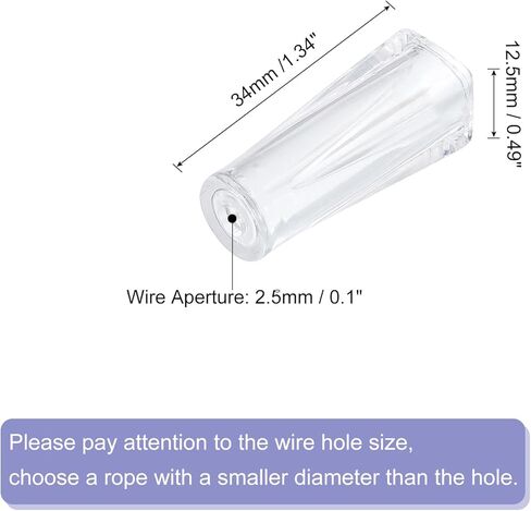 uxcell 8pcs cord مقابض ، 34 ملم نافذة الأعمى شرابات السحب البلاستيك شرابة السحب قطرات سحب نهاية الستائر الستائر الظل ، شفافة in Kuwait