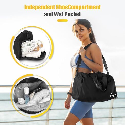 Gryme 15 Inch Small Gym Bag with Shoes Compartment and Wet Pocket, Mini Duffle Bag for Men & Women, Small Sports Bag for Travel Carry On, Swimming, Workout, Weekender Overnight in Saudi Arabia