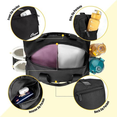 Gryme 15 Inch Small Gym Bag with Shoes Compartment and Wet Pocket, Mini Duffle Bag for Men & Women, Small Sports Bag for Travel Carry On, Swimming, Workout, Weekender Overnight in Saudi Arabia