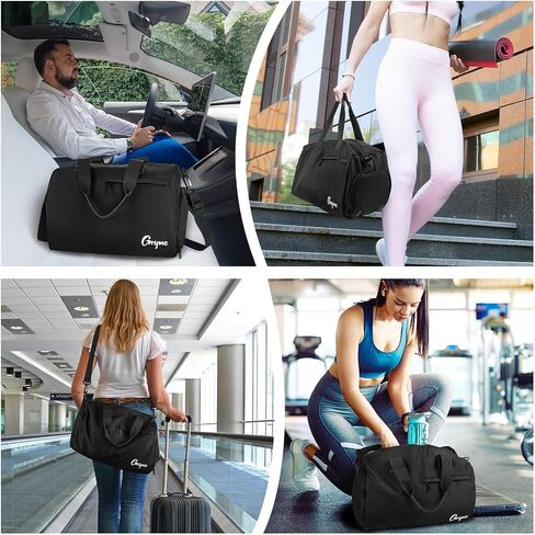 Gryme 15 Inch Small Gym Bag with Shoes Compartment and Wet Pocket, Mini Duffle Bag for Men & Women, Small Sports Bag for Travel Carry On, Swimming, Workout, Weekender Overnight in Saudi Arabia