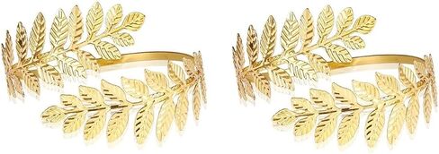 1 زوج من الأزياء دوامة ورقة ذراع الذراع العلوي سوار Armlet Cuff مفتوحة bangle armalpl قابلة للتعديل لتفاف الضراوة للنساء الإكسسوارات مجوهرات الزفاف in Kuwait